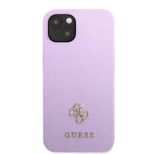 Оригинален гръб GUESS Saffiano 4G Small Metal Logo GUHCP13SPS4MU - iPhone 13 mini лилав - Img 3
