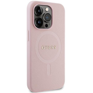 Оригинален гръб GUESS Saffiano MagSafe GUHMP13LPSAHMCP - iPhone 13 Pro розов - Img 4