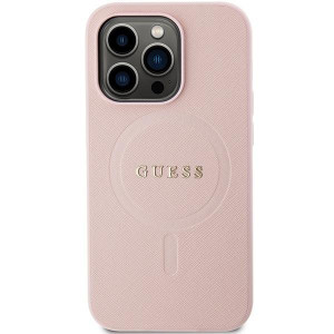 Оригинален гръб GUESS Saffiano MagSafe GUHMP14XPSAHMCP - iPhone 14 Pro Max розов - Img 3