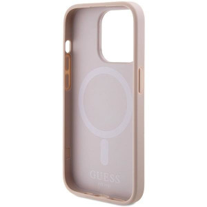 Оригинален гръб GUESS Saffiano MagSafe - iPhone 15 Pro розов - Img 6