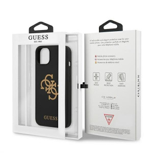 Оригинален гръб GUESS Silicone 4G Logo GUHCP13SLS4GGBK - iPhone 13 mini черен - Img 8