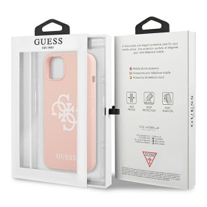 Оригинален гръб GUESS Silicone 4G Logo GUHCP13SLS4GWPI - iPhone 13 mini розов - Img 8
