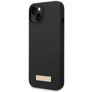 Оригинален гръб GUESS Silicone Logo Plate 4G Logo Plate GUHMP14MSBPLK MagSafe - iPhone 14 Plus черен - Img 2