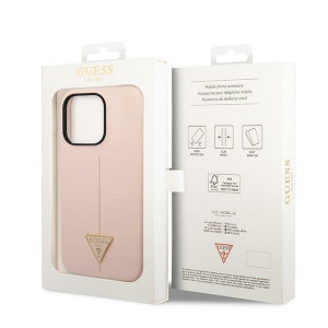 Оригинален гръб GUESS Silicone Triangle GUHCP14LSLTGP - iPhone 14 Pro розов - Img 8