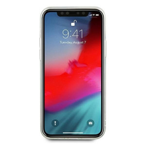 Оригинален гръб GUESS Silicone Vintage Gold Logo GUHCP12LGLVSBL - iPhone 12 Pro Max син - Img 6