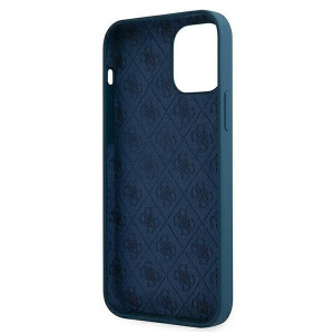 Оригинален гръб GUESS Silicone Vintage Gold Logo GUHCP12SLSLMGBL - iPhone 12 mini син - Img 7