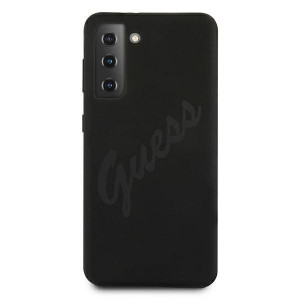 Оригинален гръб GUESS Silicone Vintage Script GUHCS21MLSVSBK - Samsung Galaxy S21+ 5G черен - Img 3