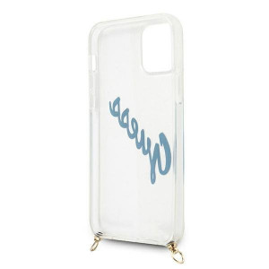 Оригинален гръб GUESS Vintage GUHCP12SCRTVSBL - iPhone 12 mini син - Img 6