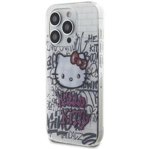 Оригинален гръб Hello Kitty IML Kitty On Bricks Graffiti - iPhone 14 Pro бял - Img 2