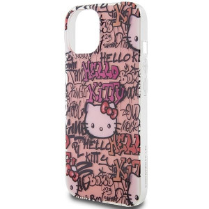 Оригинален гръб Hello Kitty IML Tags Graffiti - iPhone 15 розов - Img 6