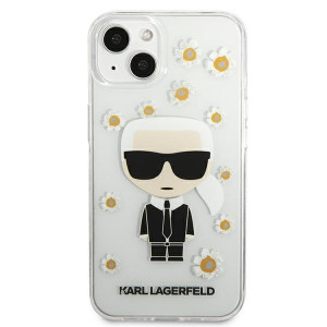 Оригинален гръб KARL LAGERFELD Flower Ikonik Кarl KLHCP13SHFLT - iPhone 13 mini прозрачен - Img 3