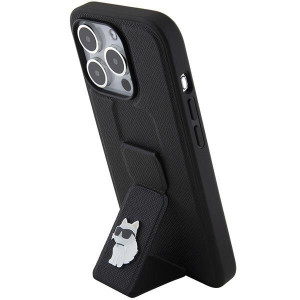 Оригинален гръб KARL LAGERFELD Gripstand Saffiano Choupette Pins - iPhone 15 Pro черен - Img 2