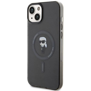 Оригинален гръб KARL LAGERFELD IML Ikonik MagSafe - iPhone 15 Plus черен - Img 2