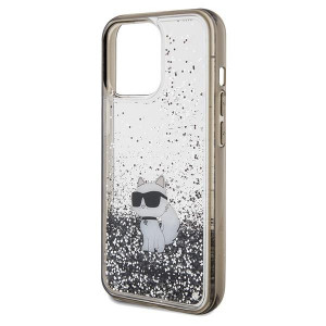 Оригинален гръб KARL LAGERFELD Liquid Glitter Choupette - iPhone 13 Pro Max прозрачен - Img 6