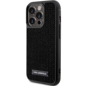 Оригинален гръб KARL LAGERFELD Rhinestone Logo Metal Plate - iPhone 15 Pro черен - Img 2