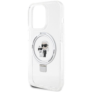 Оригинален гръб KARL LAGERFELD Ring Stand Karl & Choupette MagSafe - iPhone 13 Pro бял - Img 6