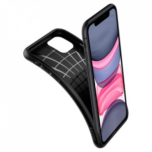 Оригинален гръб SPIGEN Liquid Air - iPhone 11 черен мат - Img 8
