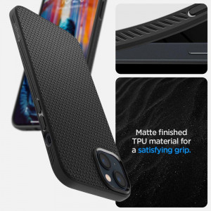 Оригинален гръб SPIGEN Liquid Air - iPhone 14 черен мат - Img 12