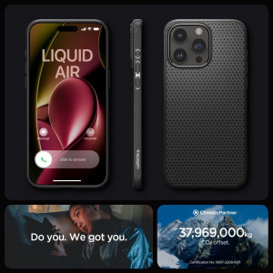 Оригинален гръб SPIGEN Liquid Air - iPhone 15 Pro черен мат - Img 14