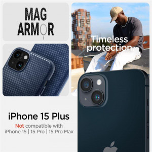 Оригинален гръб SPIGEN Mag Armor MagSafe - iPhone 15 Plus тъмносин - Img 14