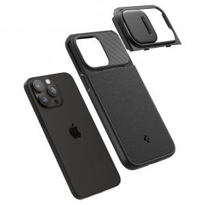 Оригинален гръб SPIGEN Optik Armor MagSafe - iPhone 15 Pro черен - Img 9