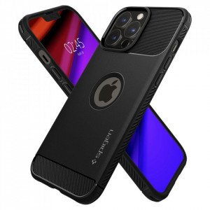 Оригинален гръб SPIGEN Rugged Armor - iPhone 13 Pro Max черен мат - Img 6