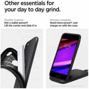 Оригинален гръб SPIGEN Rugged Armor - iPhone SE (2nd gen) / SE (3rd gen) черен - Img 7