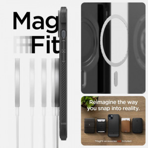 Оригинален гръб SPIGEN Rugged Armor MagSafe - iPhone 14 Plus черен мат - Img 6