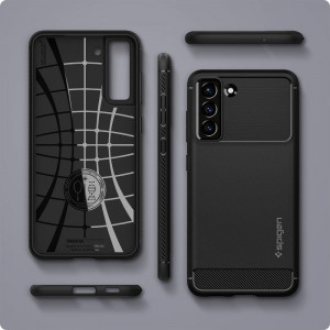 Оригинален гръб SPIGEN Rugged Armor - Samsung Galaxy S21 FE 5G черен мат - Img 11