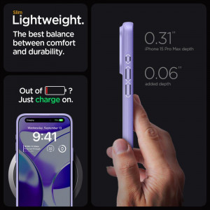 Оригинален гръб SPIGEN Thin Fit - iPhone 15 Pro Max Iris лилав - Img 15