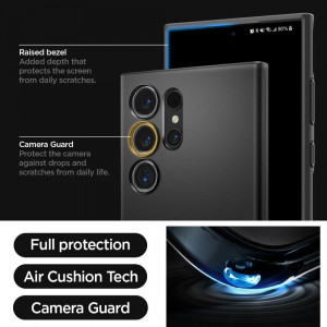 Оригинален гръб SPIGEN Thin Fit - Samsung Galaxy S24 Ultra черен - Img 12
