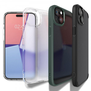 Оригинален гръб SPIGEN Ultra Hybrid - iPhone 15 Frost Black - Img 13