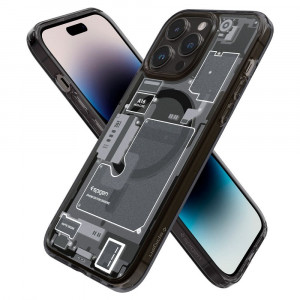 Оригинален гръб SPIGEN Ultra Hybrid MagSafe - iPhone 14 Pro сив - Img 1