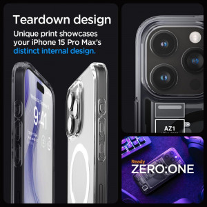 Оригинален гръб SPIGEN Ultra Hybrid MagSafe - iPhone 15 Pro Max Zero One - Img 10