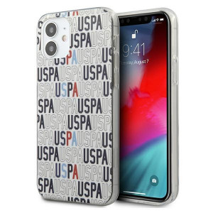 Оригинален гръб US POLO Logo Mania USHCP12SPCUSPA6 - iPhone 12 mini бял - Img 1