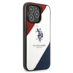 Оригинален гръб US POLO Tricolor Embossed USHCP14XPSO3 - iPhone 14 Pro Max бял - Img 4