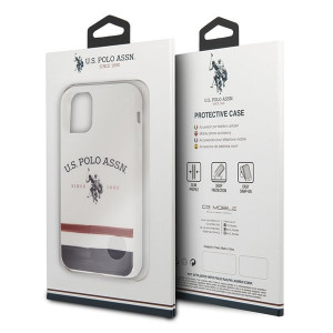 Оригинален гръб US POLO Tricolor USHCN65PCSTRB - iPhone 11 Pro Max бял - Img 7