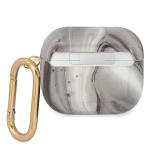 Оригинален калъф за слушалки GUESS Marble GUA3UNMK - AirPods 3 черен - Img 2