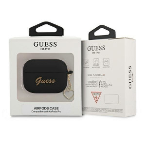 Оригинален калъф за слушалки GUESS Silicone Charm GUAPLSCHSK - AirPods Pro черен - Img 3