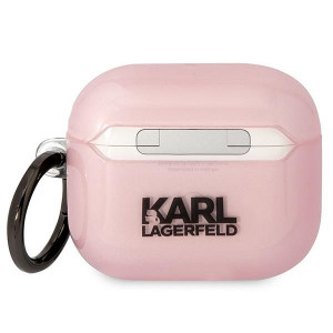 Оригинален калъф за слушалки Karl LAGERFELD Ikonik Choupette KLA3HNCHTCP - AirPods 3 розов - Img 2