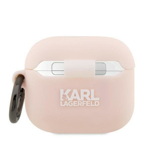 Оригинален калъф за слушалки Karl LAGERFELD Silicone Choupette Head 3D KLA3RUNCHP - AirPods 3 розов - Img 2