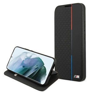 Оригинален калъф тип книга BMW M Collection Triangles BMBKS22MTRTBK - Samsung Galaxy S22+ черен - Img 5