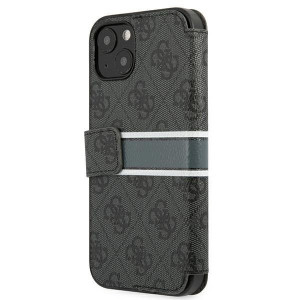 Оригинален калъф тип книга GUESS 4G Stripe GUBKP13S4GDGR - iPhone 13 mini сив - Img 4