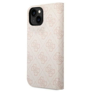 Оригинален калъф тип книга GUESS 4G Vintage Gold Logo GUBKP14MHG4SHP - iPhone 14 Plus розов - Img 2