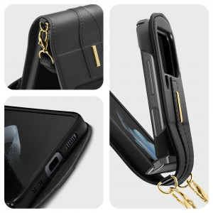 Оригинален калъф SPIGEN Lienar Calin - Samsung Galaxy Z Flip4 черен - Img 11