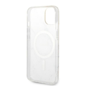 Оригинален комплект GUESS Marble (гръб + зарядно) MagSafe GUBPP14MHMEACSH - iPhone 14 Plus бял - Img 7