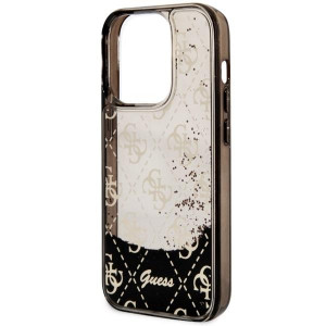 Оригинален полупрозрачен гръб GUESS 4G Liquid Glitter GUHCP14LLC4PSGK - iPhone 14 Pro черен - Img 6