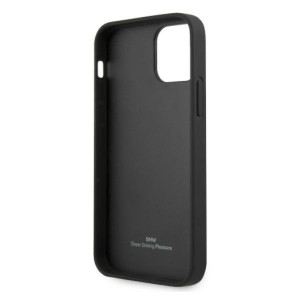 Оригинален твърд гръб от еко кожа BMW Leather Deboss BMHCP12MRCDPK - iPhone 12 / 12 Pro черен - Img 7