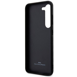 Оригинален твърд гръб от еко кожа BMW Leather Textured & Stripe BMHCS23M22RDPK - Samsung Galaxy S23+ черен - Img 7