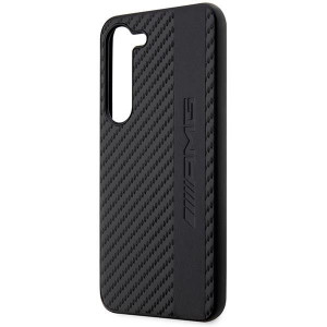 Оригинален твърд гръб AMG Carbon Stripe & Embossed AMHCS23MBLSCA - Samsung Galaxy S23+ черен - Img 6